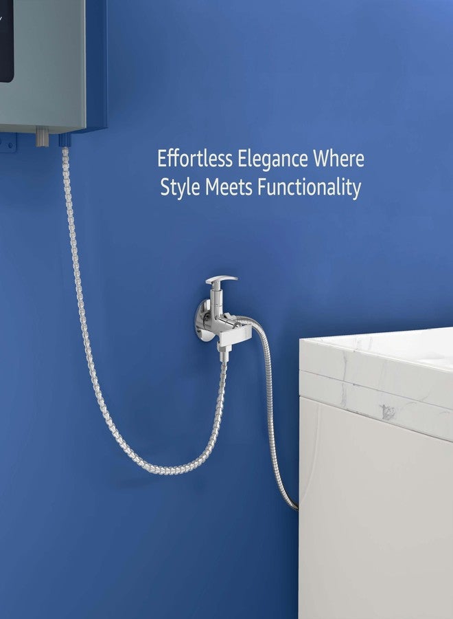 بلانيت صنبور زاوية ثنائي الاتجاه للحمام من بلانيت 2 في 1 مع شريط تفلون / صنبور زاوية ثنائي الاتجاه / موصل متعدد الصنابير (سامار-كروم) - Image 4